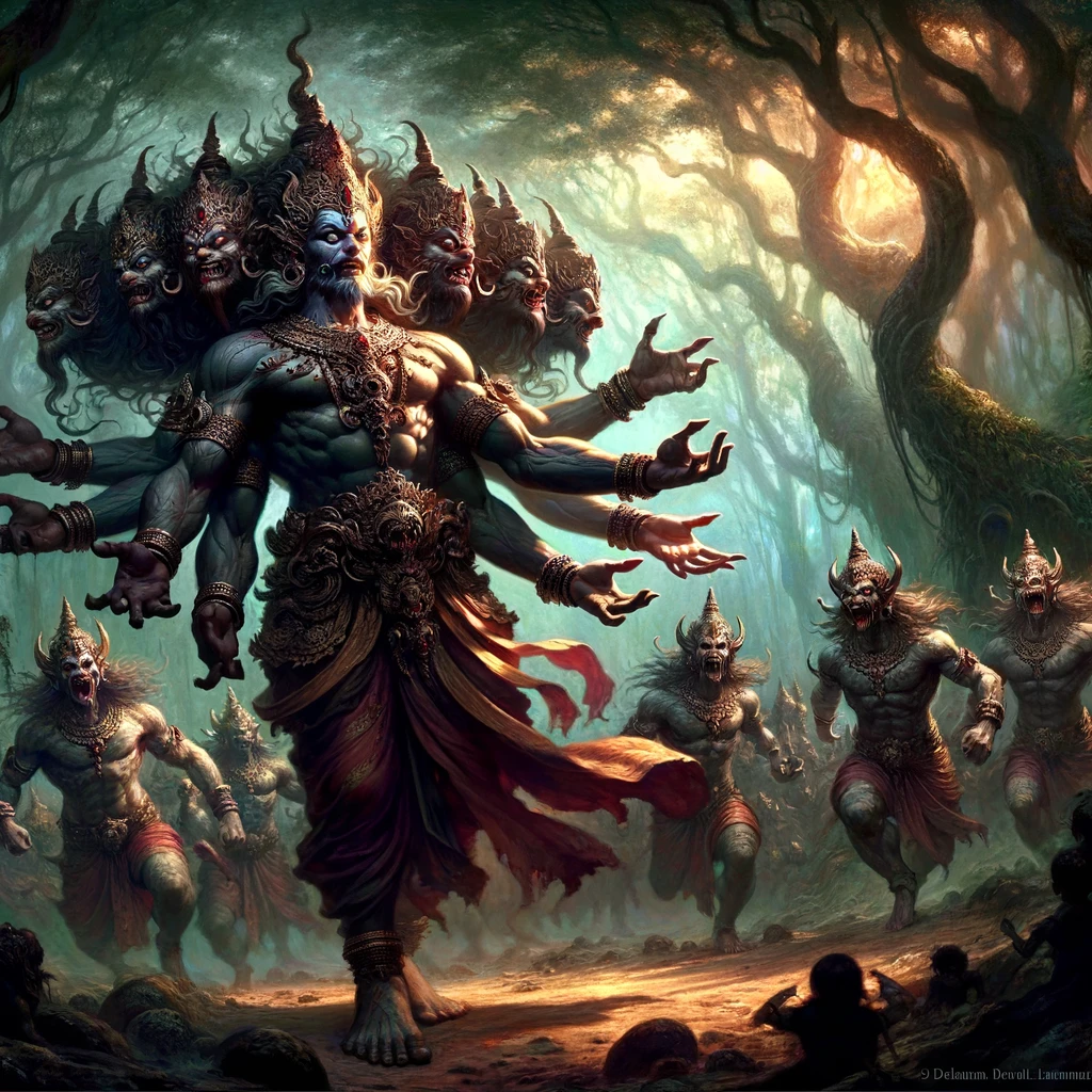 Ravana Informed of Hanuman’s Intrusion